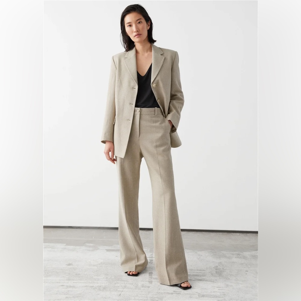 & Other Stories Silk Suit, Blazer & Pants, Size S, New